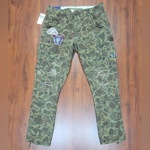 New Polo Ralph Lauren Voyager Patchwork Camo Utility Pants Men Sz 34x32 & 36x34